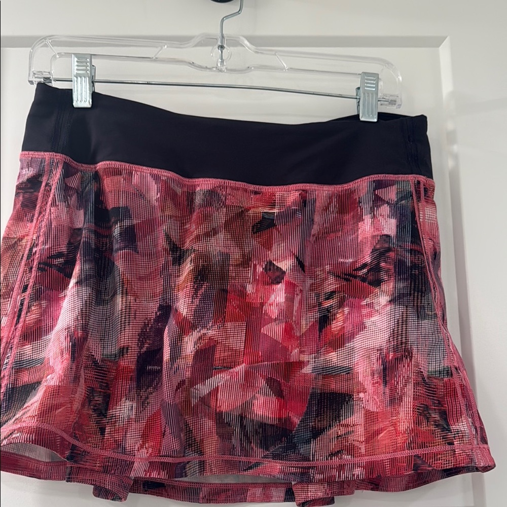 Stylish Pink Patterned Skirt Lululemon Tennis Skirt 6 Tall